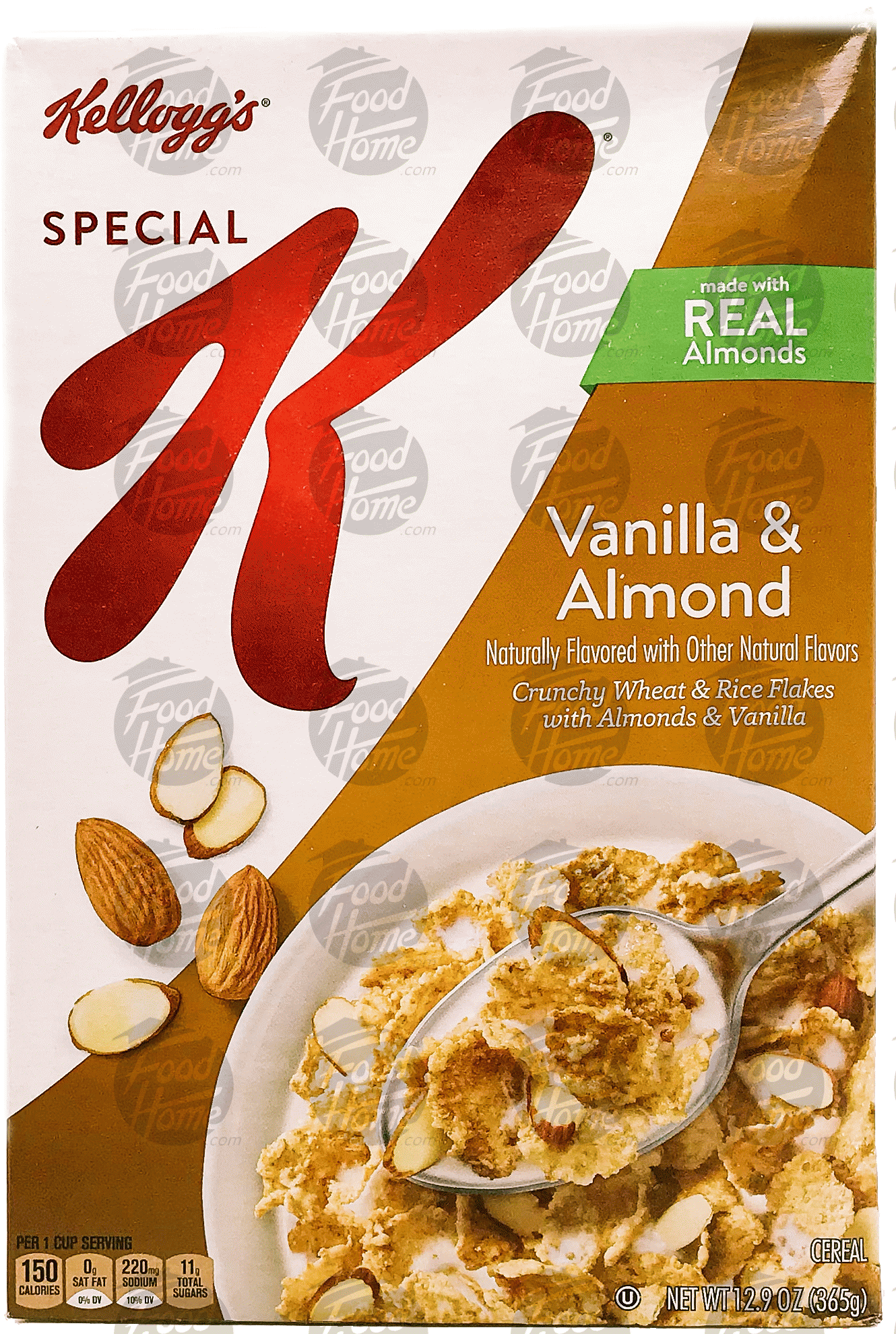 Kellogg Special K vanilla & almond crunchy wheat & rice flakes, box Full-Size Picture